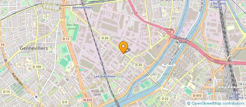 localisation de l'entreprise GVSD à GENNEVILLIERS
