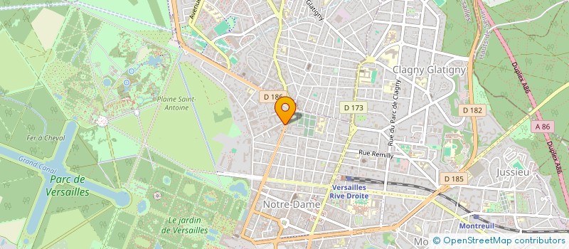 localisation de l'entreprise GVT à VERSAILLES