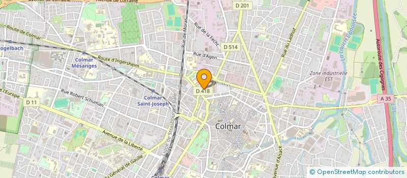 localisation de l'entreprise GW PENTASONIC INFORMATIQUE  COLMAR