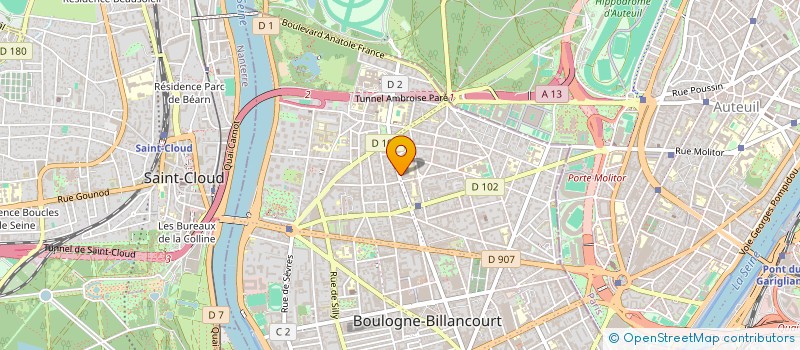 localisation de l'entreprise GWA CONSEIL EN COMMUNICATION à BOULOGNE-BILLANCOURT