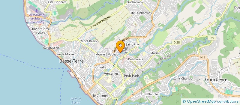 localisation de l'entreprise GWAD ACT.I.F GWAD ACTION INSERT FORMAT à BASSE-TERRE