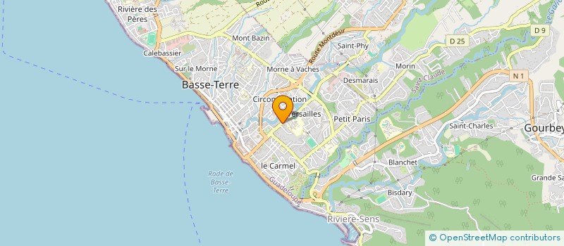 localisation de l'entreprise GWAD'IMMO à BASSE-TERRE