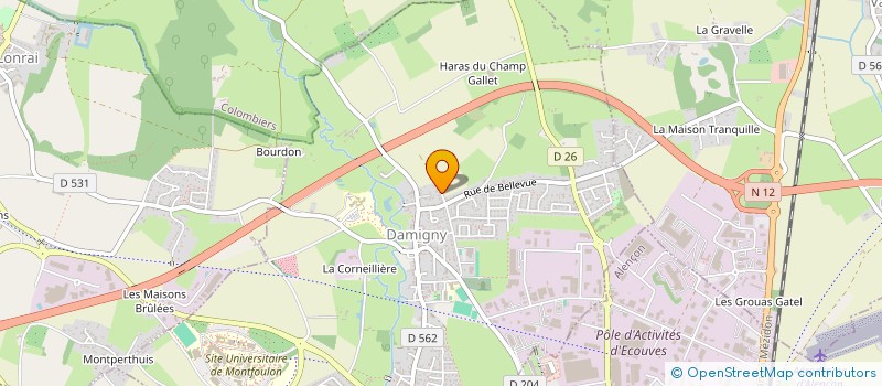 localisation de l'entreprise GWADA à DAMIGNY