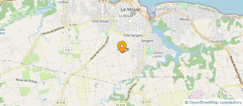 localisation de l'entreprise GWADA BEACH TENNIS à LE MOULE