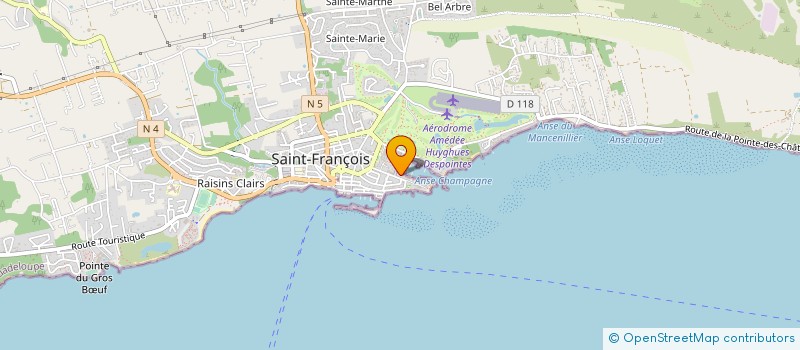 localisation de l'entreprise GWADA LOISIRS à SAINT-FRANCOIS