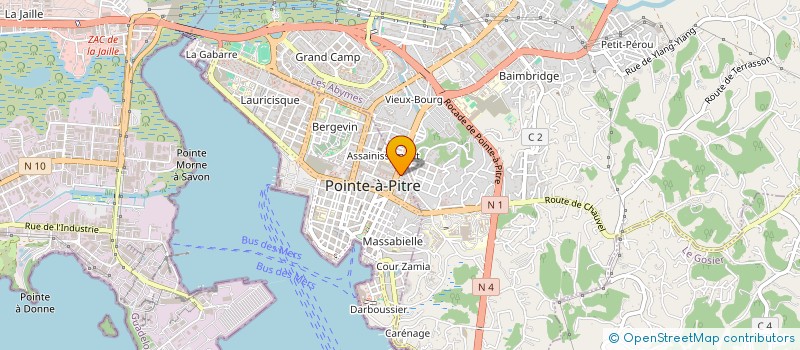 localisation de l'entreprise GWADA MOUV' à POINTE A PITRE