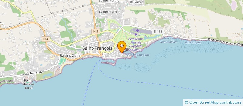 localisation de l'entreprise GWADAINVEST à SAINT-FRANCOIS