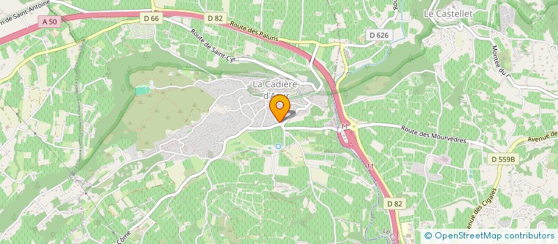 localisation de l'entreprise GWADALOUPE à LA CADIERE-D'AZUR