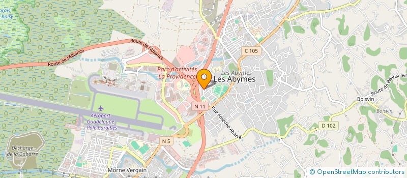 localisation de l'entreprise GWADINFORAMA L'INFORMATIQUE POUR TOUS à LES ABYMES