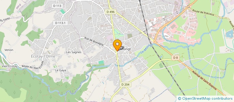 localisation de l'entreprise GWAT  MONTBRISON