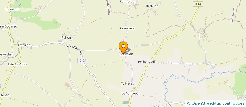 localisation de l'entreprise GWAZI BREIZH  BON REPOS SUR BLAVET