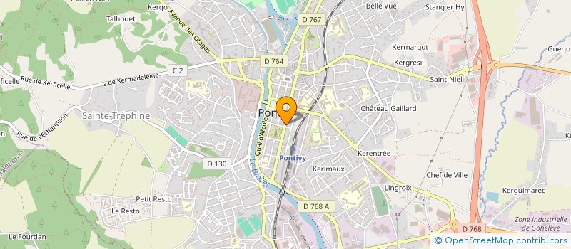 localisation de l'entreprise GWELL ASBEL  PONTIVY