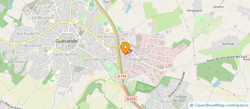 localisation de l'entreprise GWELLAN SARL à GUERANDE