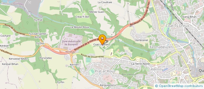 localisation de l'entreprise GWENADU GLOBAL SERVICES IT (GGSIT) à QUIMPER
