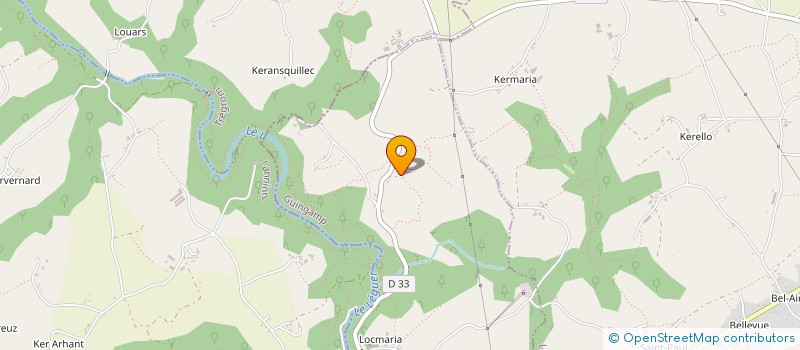 localisation de l'entreprise GWENAEL ROLLAND MACONNERIE  BELLE ISLE EN TERRE