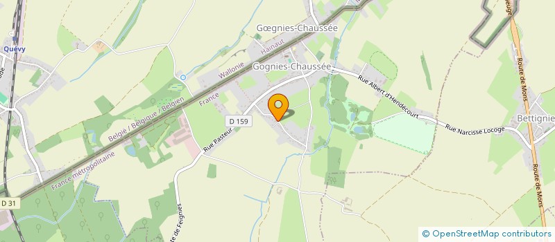 localisation de l'entreprise GWENFAB  GOGNIES-CHAUSSEE