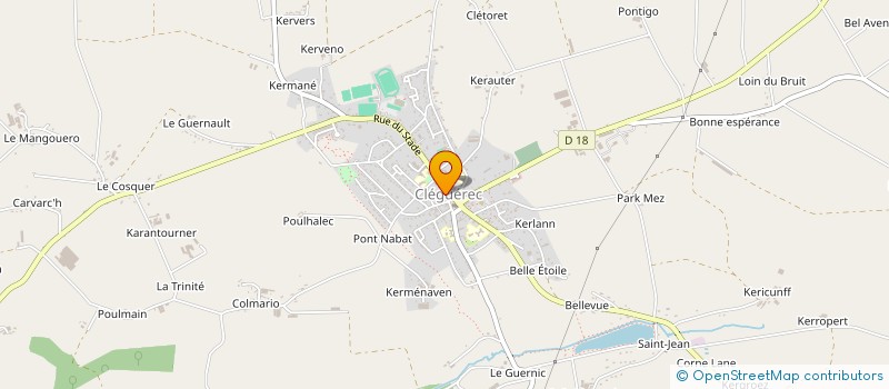 localisation de l'entreprise GWENJER  CLEGUEREC