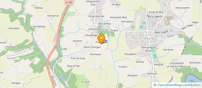 localisation de l'entreprise GWENNEL  PLOMELIN