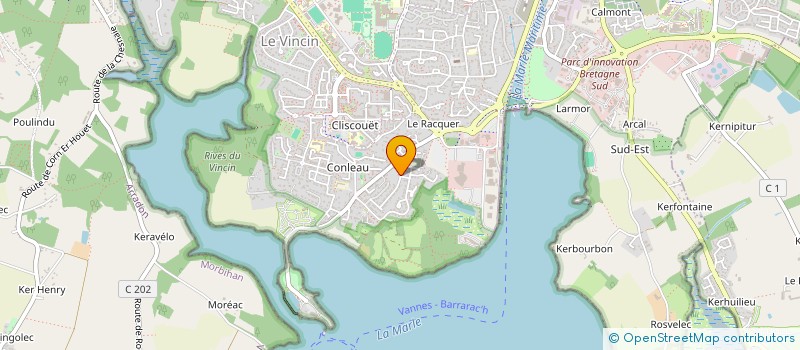 localisation de l'entreprise GWENVEZ à VANNES