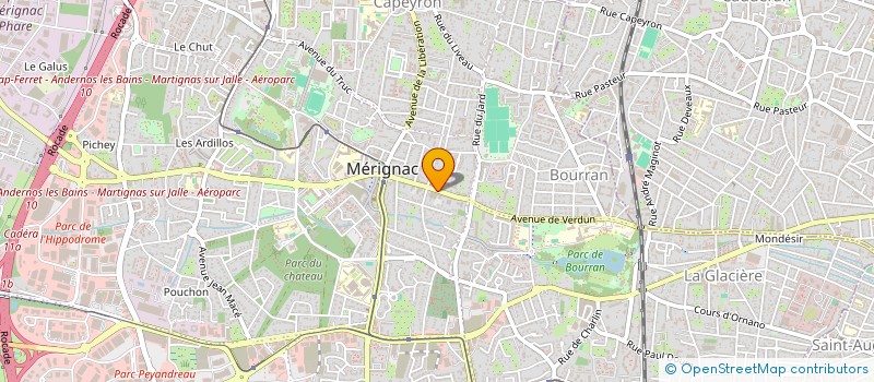 localisation de l'entreprise GWERBIN INTERIM BORDEAUX  MERIGNAC