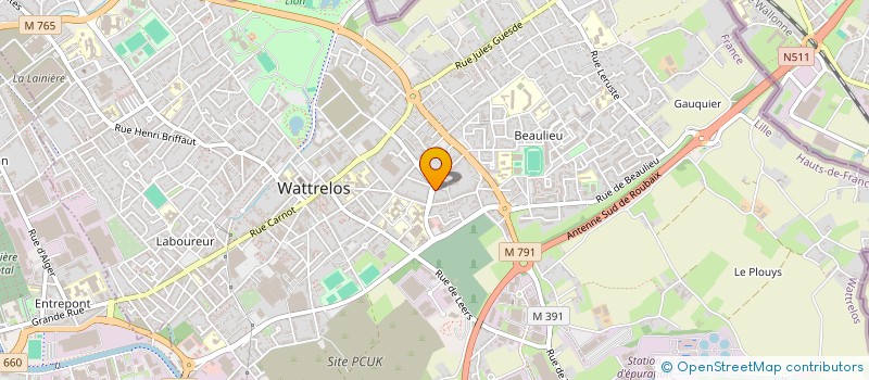 localisation de l'entreprise GWERDUDESERT  WATTRELOS