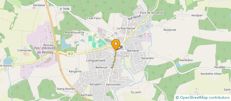 localisation de l'entreprise GWIAL à PLOUAY