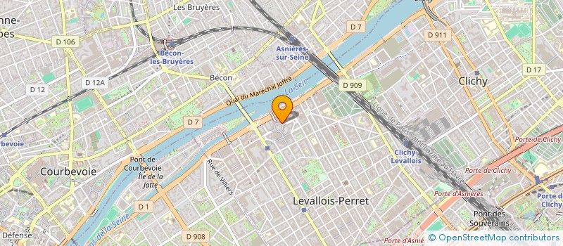 localisation de l'entreprise GWUN. + AGENCY  LEVALLOIS-PERRET