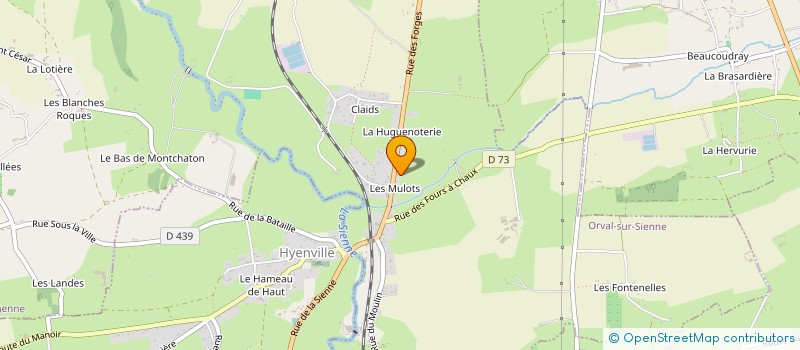 localisation de l'entreprise GX AUTO MECA  ORVAL SUR SIENNE