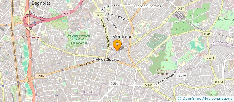 localisation de l'entreprise GYBIE  MONTREUIL