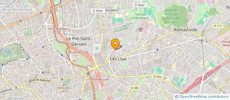 localisation de l'entreprise GYDIN à LES LILAS