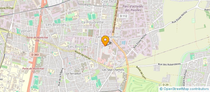 localisation de l'entreprise GYGA OPTIQUE  VAULX-EN-VELIN