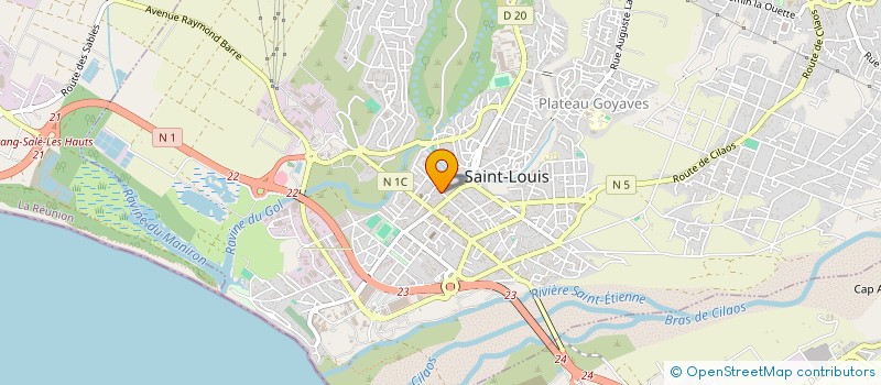 localisation de l'entreprise GYM 974 à SAINT-LOUIS