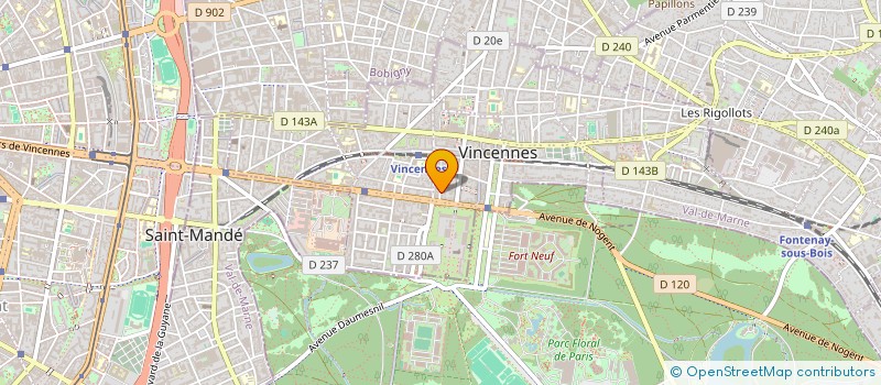 localisation de l'entreprise GYM A GINE à VINCENNES