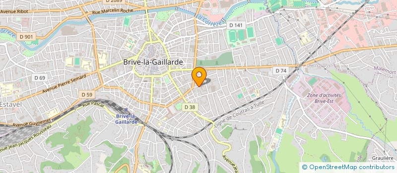 localisation de l'entreprise GYM BRIVE ASPTT  BRIVE-LA-GAILLARDE