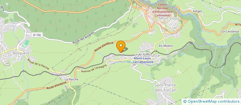 localisation de l'entreprise GYM CABA - ASSOCIATION GYMNASTIQUE VOLONTAIRE DE LA CABANASSE  MONT-LOUIS