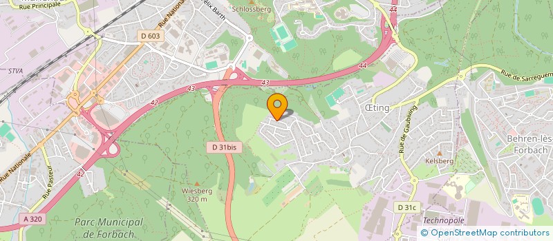 localisation de l'entreprise GYM CLUB OETING  TING