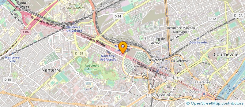 localisation de l'entreprise GYM DE L'ARCHE à NANTERRE