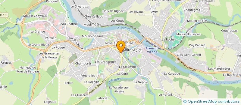 localisation de l'entreprise GYM ET DANSE à AIXE-SUR-VIENNE