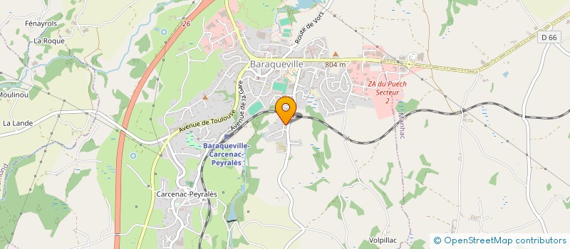 localisation de l'entreprise GYM EVI'DANSE  BARAQUEVILLE