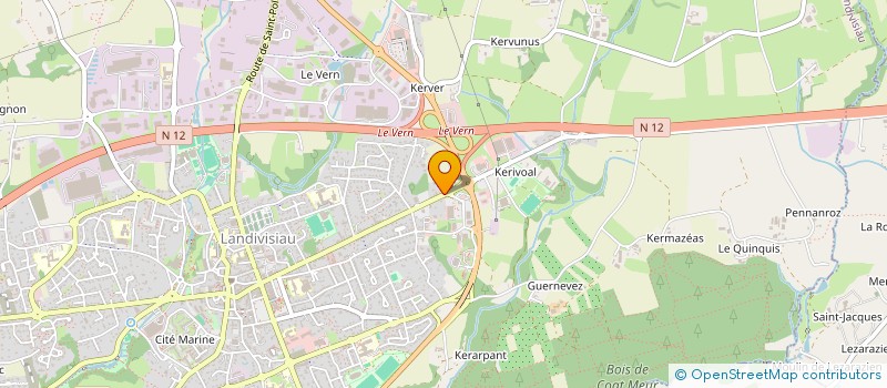 localisation de l'entreprise GYM FITNESS à LANDIVISIAU