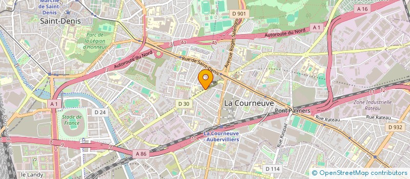 localisation de l'entreprise GYM FORME & FORCE à LA COURNEUVE