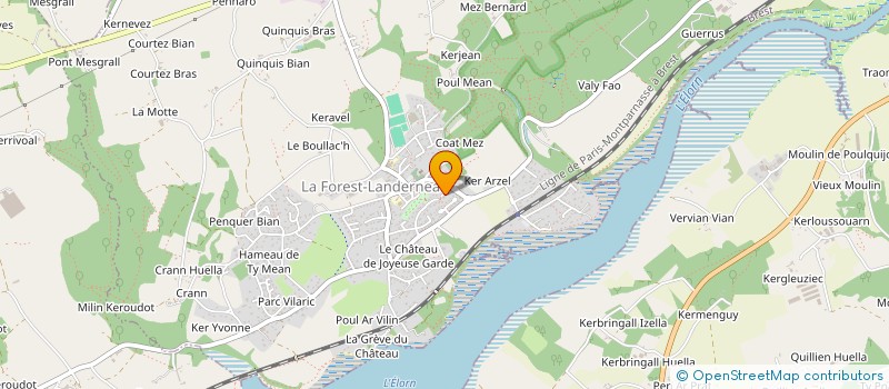 localisation de l'entreprise GYM LA FOREST  LA FOREST-LANDERNEAU