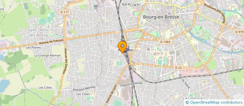 localisation de l'entreprise GYM'PELOUX à BOURG-EN-BRESSE
