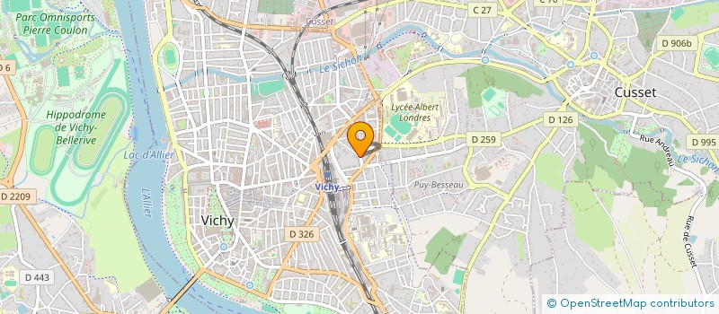 localisation de l'entreprise GYM TENNIS CLUB HOSPITALIER  VICHY