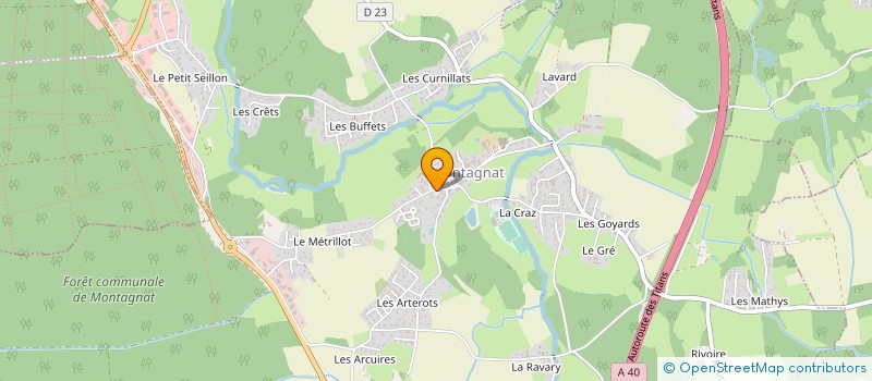 localisation de l'entreprise GYM TONIC MONTAGNAT à MONTAGNAT