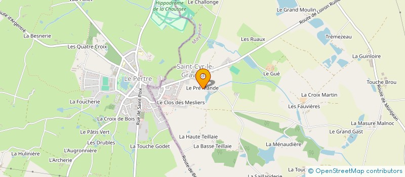 localisation de l'entreprise GYM VITALITE  SAINT-CYR-LE-GRAVELAIS