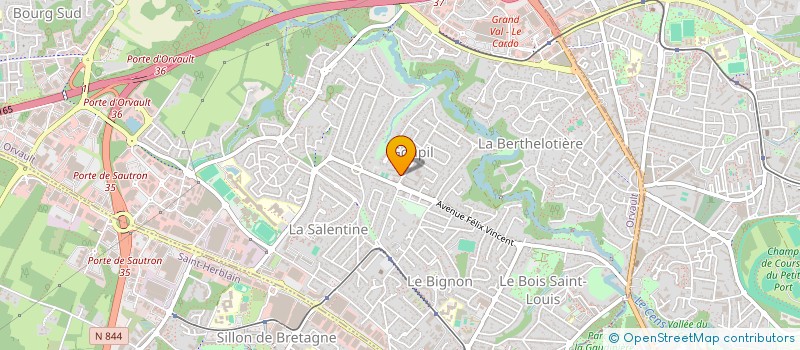 localisation de l'entreprise GYM'VITALITE DU PETIT CHANTILLY D'ORVAULT à ORVAULT