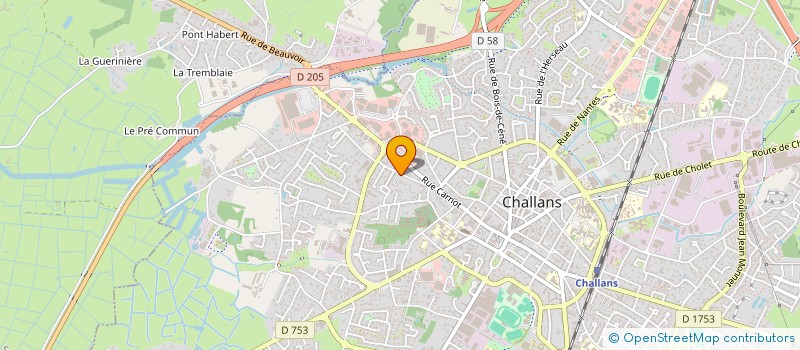 localisation de l'entreprise GYM VOLONTAIRE CHALLANDAISE à CHALLANS