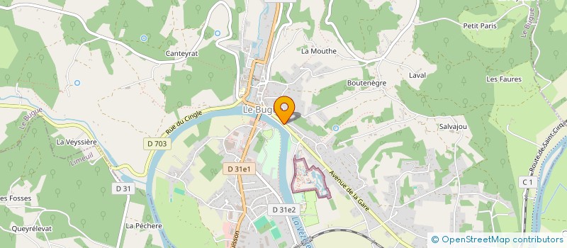 localisation de l'entreprise GYM VOLONTAIRE DU BUGUE  LE BUGUE