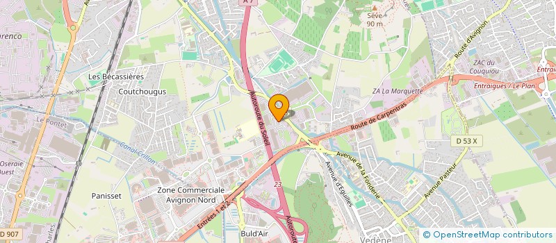 localisation de l'entreprise GYMA SAS à SORGUES